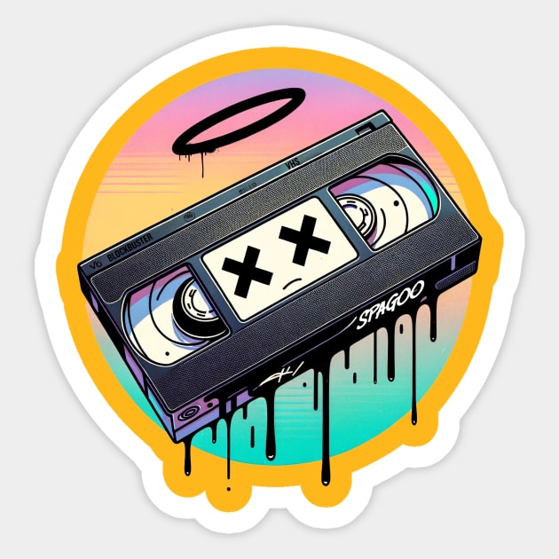 Rewind Retro Sticker by Spagoo